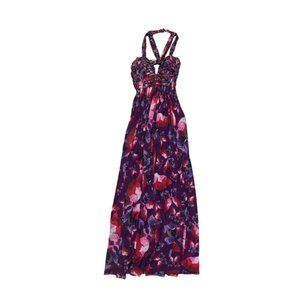 La Perla Purple Halter Evening Gown